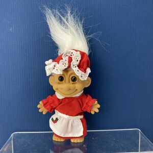 Vintage Mrs Santa Claus Troll Christmas Doll 5” Tall by Russ Berrie #18279